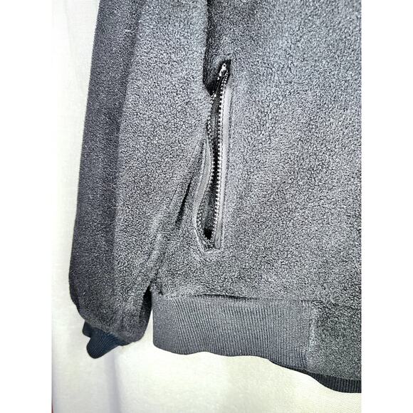 Vintage Cabela's Fleece Polartec Black Blue Made In USA ZIp Up Jacket - Picture 4 of 9